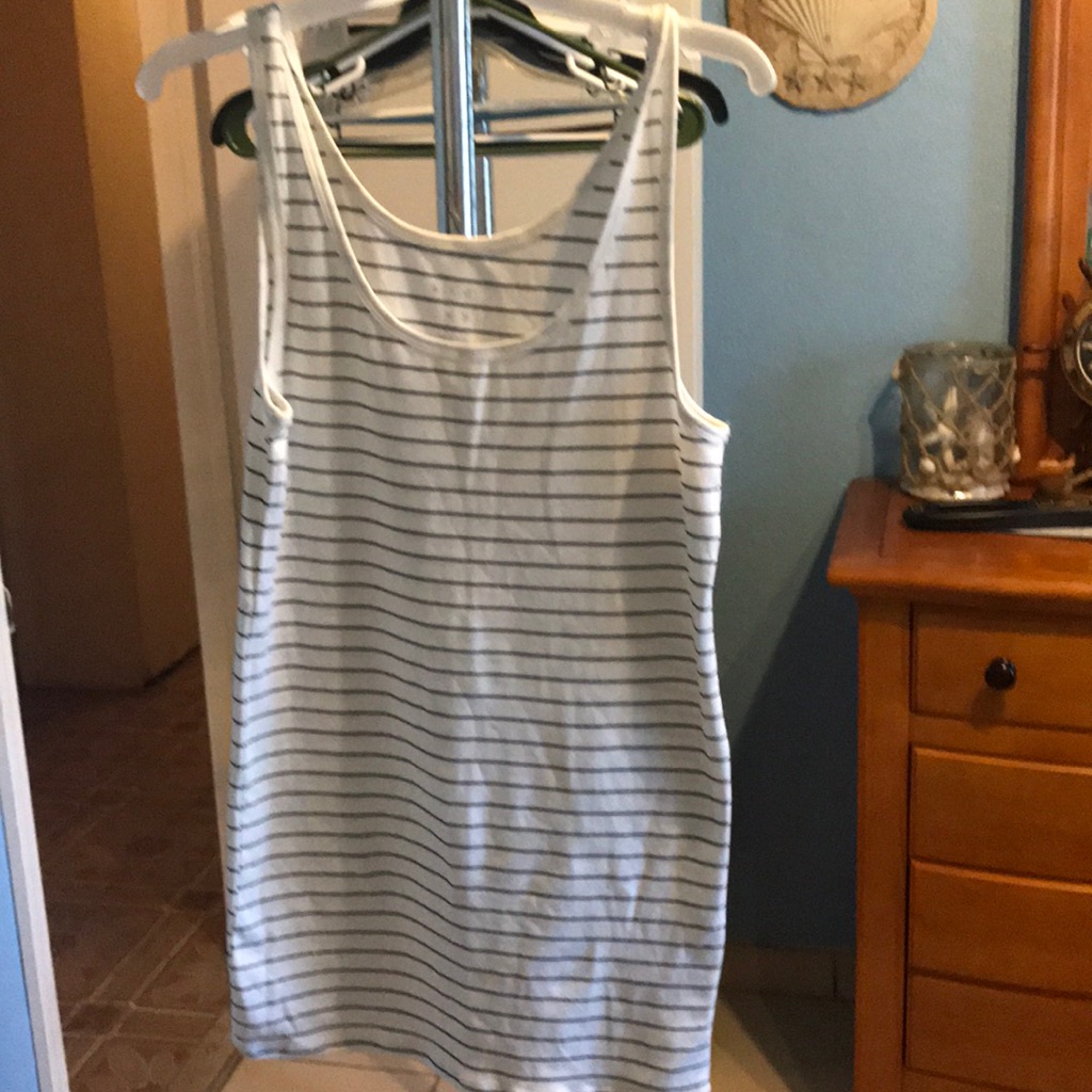 White And Black Tank Top
